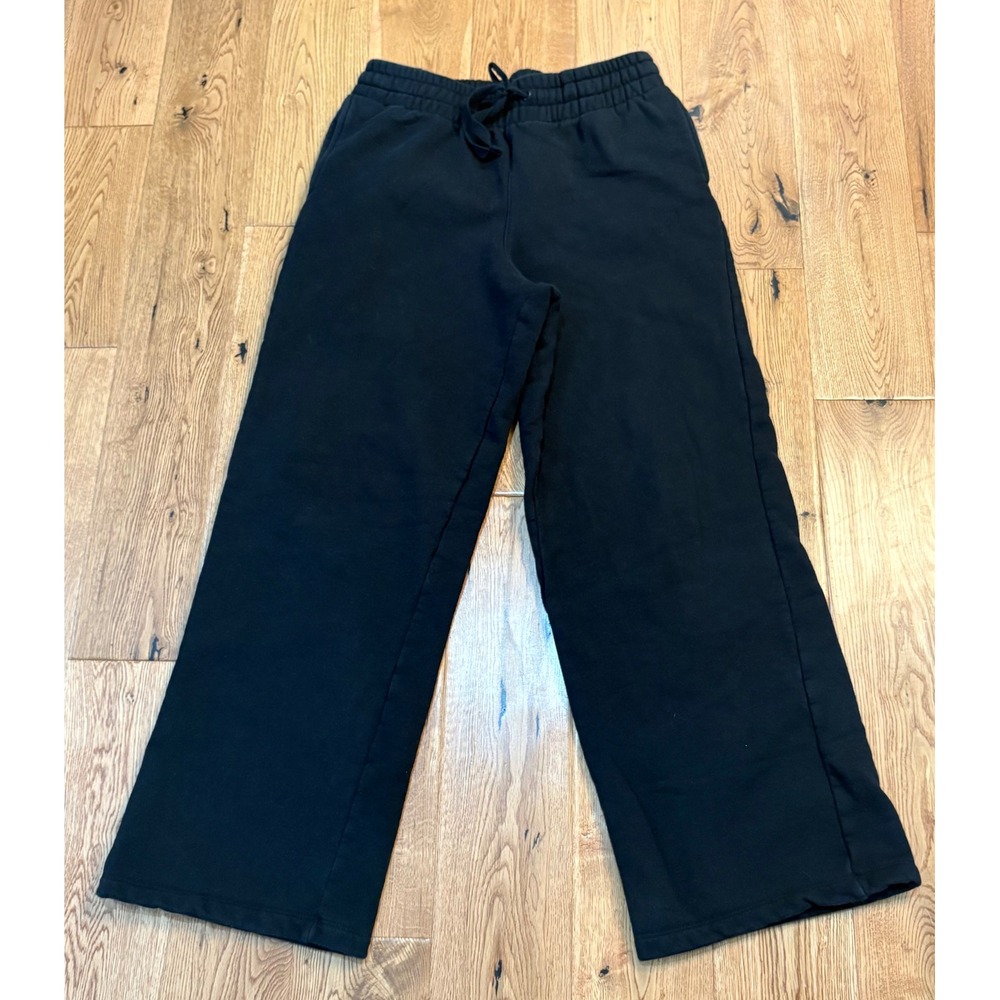 Gentle Fawn Black Wide Leg Sweatpants Drawstring Medium